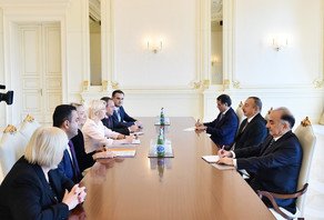 Prezident İlham Əliyev Latviya Seyminin sədrini qəbul edib
