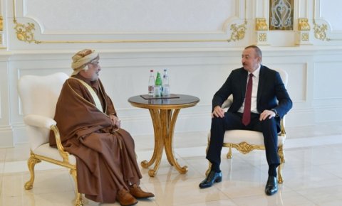 Prezident Omanın Dövlət Şurası sədrini qəbul edib — FOTO