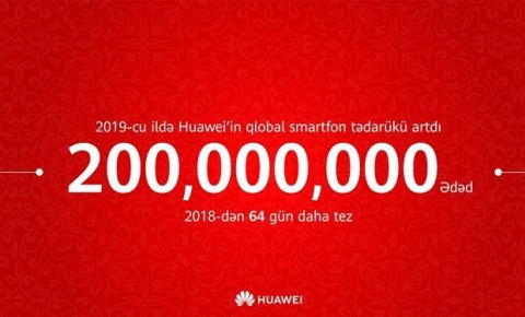 “Huawei” şirkəti 2019-cu ildə 200 milyon smartfon satmaqla rekorda imza atıb