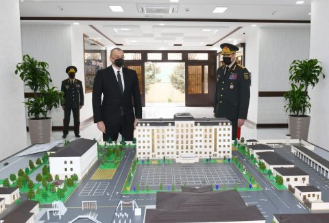 Prezident Daxili Qoşunların hərbi hissəsinin açılışında