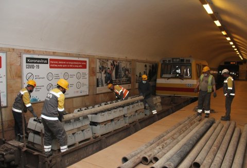 Metronun “Elmlər Akademiyası” stansiyası təmir edilir