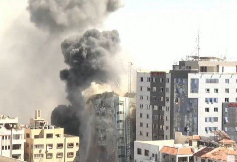 Qəzzada beynəlxalq KİV-in yerləşdiyi binaya hava hücumu edilib