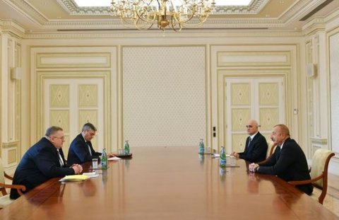 İlham Əliyev Rusiya Federasiyasının Baş nazirinin müavinini qəbul edib