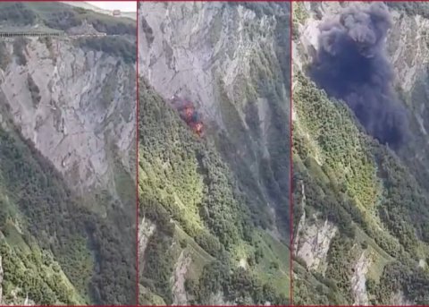 Gürcüstanda helikopter qəzaya uğradı