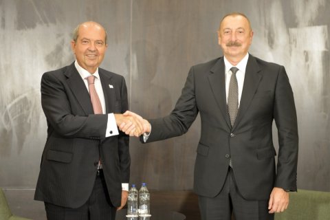 İlham Əliyev Şimali Kipr prezidentini qəbul edib