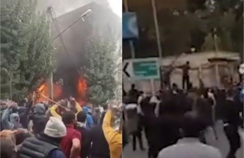 İranda etirazçılar icra hakimiyyətinin binasını yandırdılar
