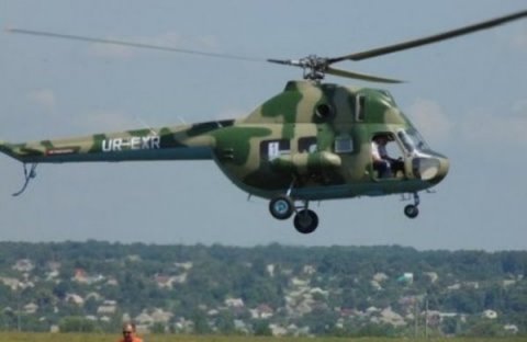 Ukraynaya aid hərbi helikopter qəzaya uğradı