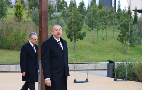 Prezident Mərkəzi Parkın ikinci hissəsinin açılışında iştirak etdi