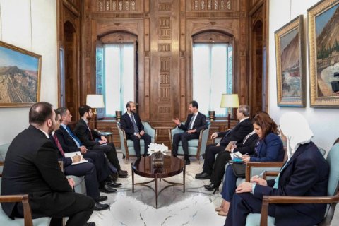 Mirzoyan Suriya prezidenti ilə görüşüb