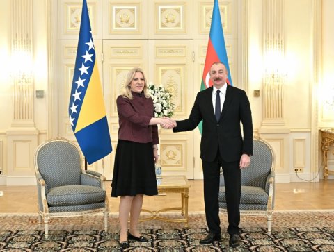 İlham Əliyev Bosniya və Herseqovinanın lideri ilə görüşüb