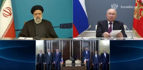 Putin iranlı həmkarıyla Rəst-Astara dəmir yolu barədə saziş imzaladı
