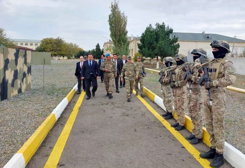 Tacikistanın müdafiə naziri nümayəndə heyətiylə “N” hərbi hissəsində