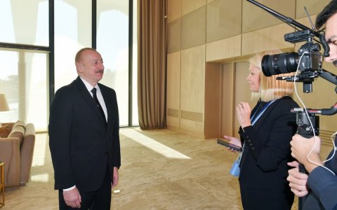 İlham Əliyev “Euronews” televiziyasına müsahibə verdi