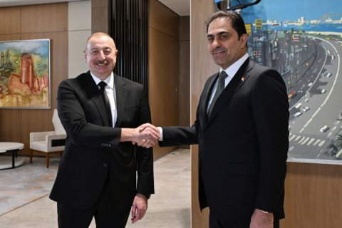 İlham Əliyev İraq parlamentinin sədrini qəbul edib