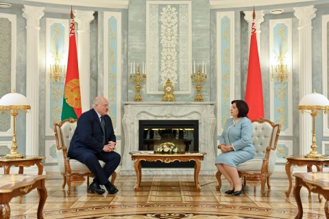 Spiker Belarus Prezidenti ilə görüşüb