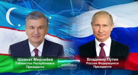 Mirziyoyev və Putin arasında telefon danışığı