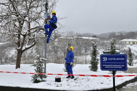 Xocalıdakı evlərə internet çəkildi - FOTO