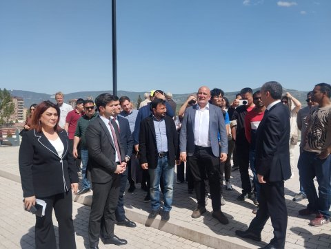 Beynəlxalq səyyahlar Xankəndidə - FOTO