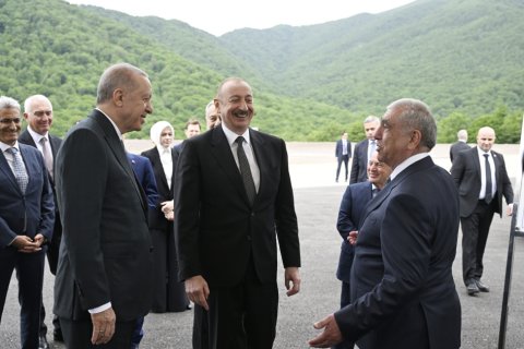 Prezidentlər Kəlbəcər-Laçın yolunda - FOTO