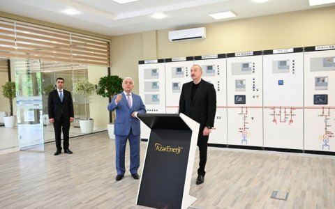 “Yevlax” qovşaq yarımstansiyasının açılışı oldu - FOTO
