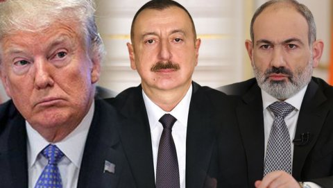 Ağ Evdə tarixi zirvə görüşü: İlham Əliyev, Paşinyan və Tramp