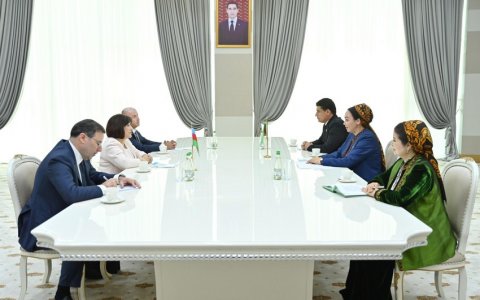 Sahibə Qafarova həmkarı ilə görüşdü