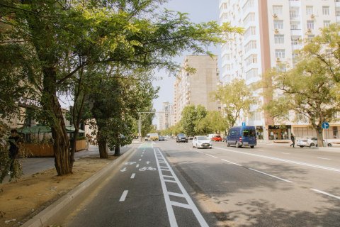 Bakıda yeni velosiped zolağı