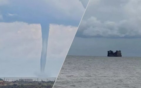 Xəzər dənizində tornado