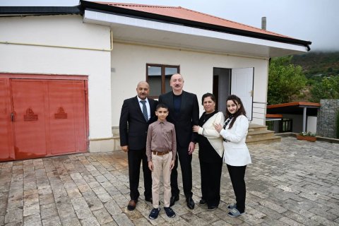 Prezident Xocavəndin Sos kəndində - FOTO