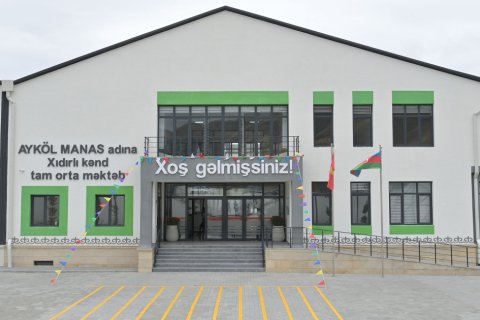 Xıdırlı kənd tam orta məktəbi istifadəyə verildi - FOTO
