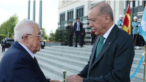 Ərdoğan Mahmud Abbasla görüşdü