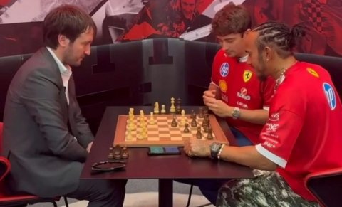 Teymur Rəcəbov "Formula 1" pilotları ilə şahmat oynadı