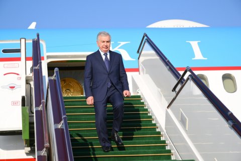Şavkat Mirziyoyev Qəbələdə səfərdədir - FOTO