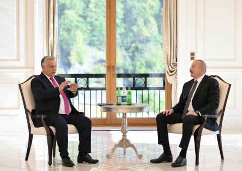 Azərbaycan Prezidenti Orbanla nələrdən danışdı... - FOTO