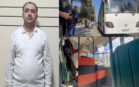 Narkotikin təsiri ilə avtobusu sürən şəxs həbs olunub - VİDEO
