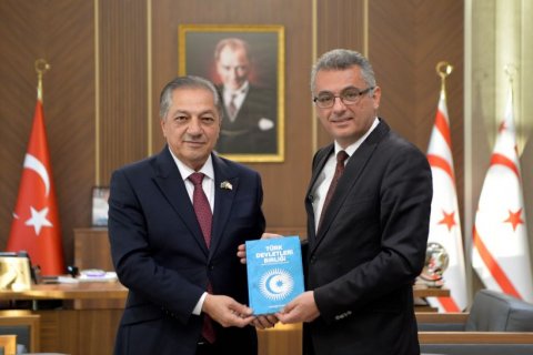 Azərbaycan deputatları Şimali Kipr prezidenti ilə görüşdülər - FOTO