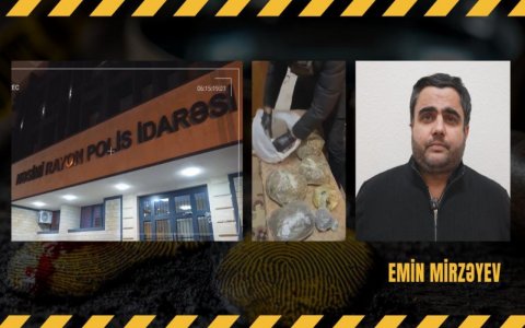 Bakıda narkokuryer tutuldu - VİDEO