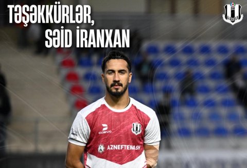 Azərbaycan klubu iranlı futbolçu ilə yollarını ayırdı