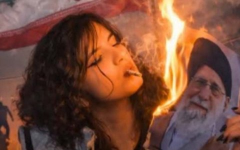 Xameneinin fotosuna od vurub siqaret yandırdılar - FOTO