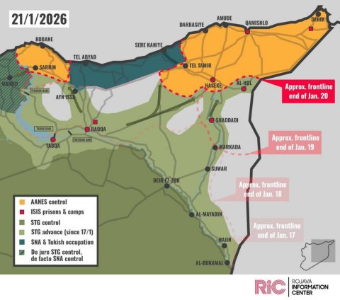 Suriyada kürdlərin nəzarət etdiyi ərazi 80% azalıb