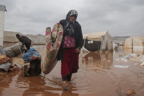 Suriyada daşqınlar: Üç nəfər ölüb, ikisi uşaqdır