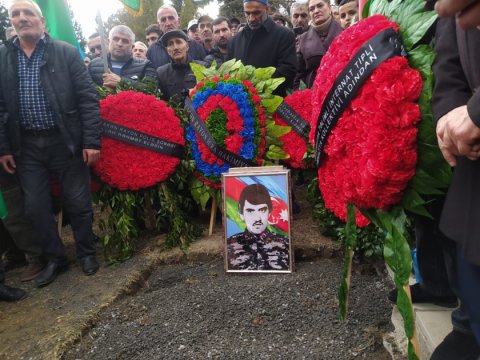 Şəhid Cavanşir Həsənovun nəşi Balakəndə torpağa tapşırıldı - FOTO
