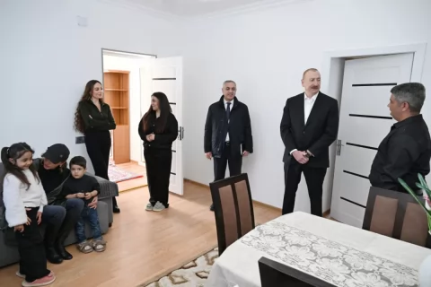İlham Əliyev Xocalının Xanabad kəndində - YENİLƏNİB