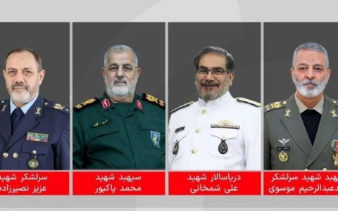 İranda öldürülən generallarla vida mərasimi keçirilir