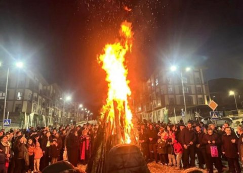 33 ildən sonra Kəlbəcərdə Novruz tonqalı qalandı