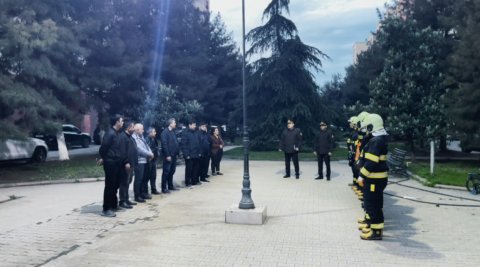 Gəncədə yanğın təlimi