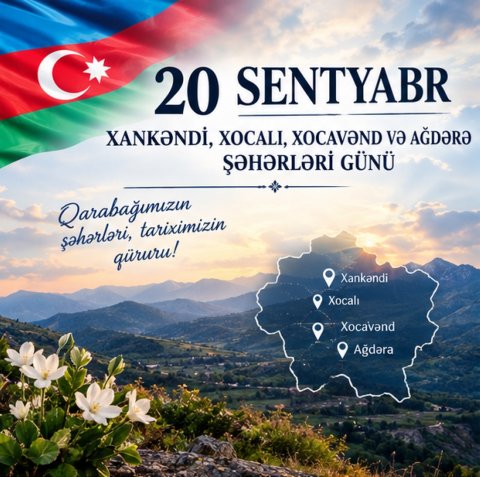 20 sentyabr Xankəndi, Xocalı, Xocavənd və Ağdərə günüdür